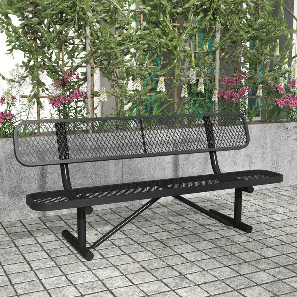 Sigrid 6' Outdoor Bench with Backrest