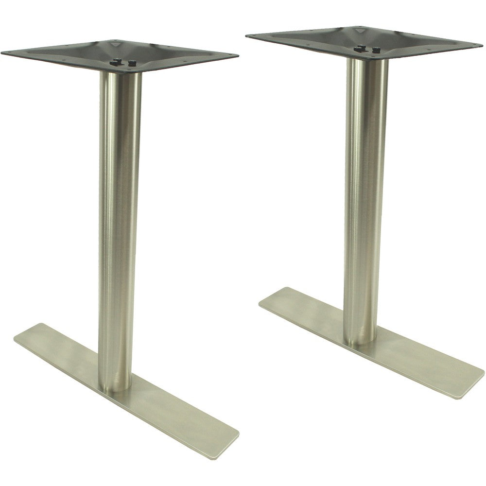 4"x24" #304 Grade Brushed Stainless Steel Outdoor T-Base