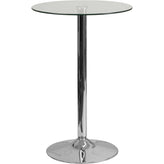 23 5 round glass table with 35 5h chrome metal base