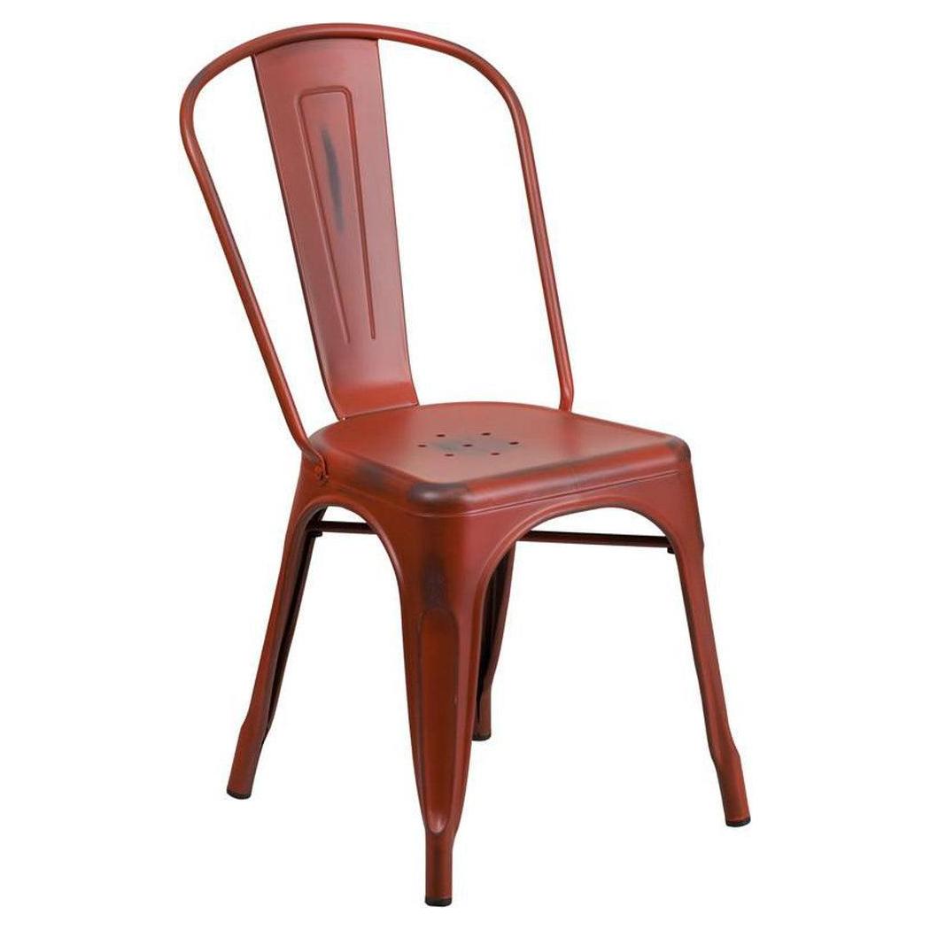 Tolix Distressed Metal Chair Restaurant Furniture Plus