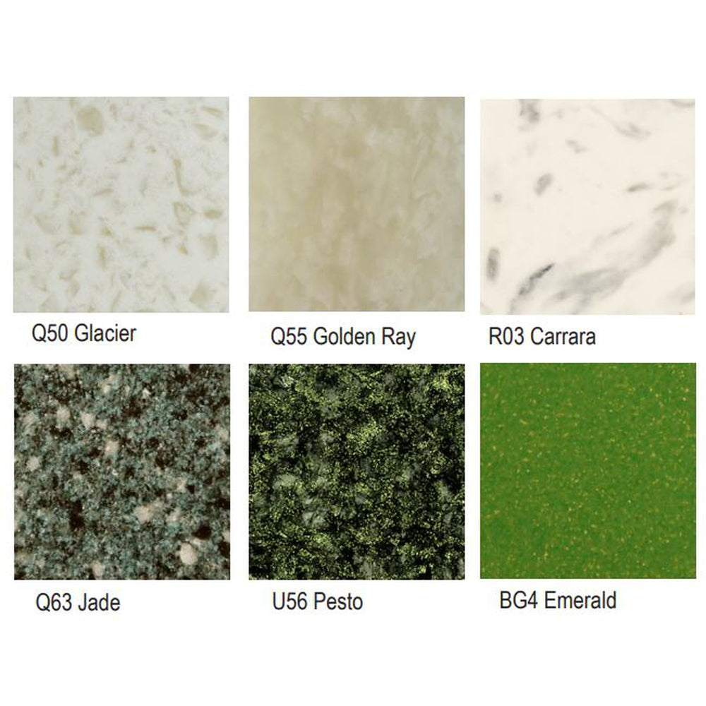 SierraSolid Molded Acrylic Marble and Quartz-Style Outdoor Table Tops