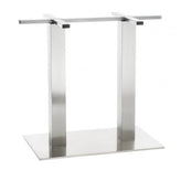 indoor brushed stainless steel double post table base 99