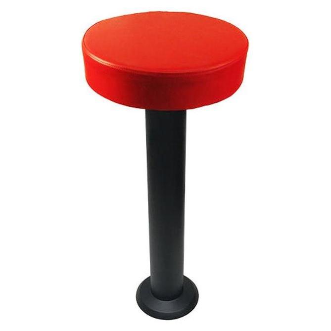 Vinyl Upholstered Bolt Down Pedestal Bar Stools