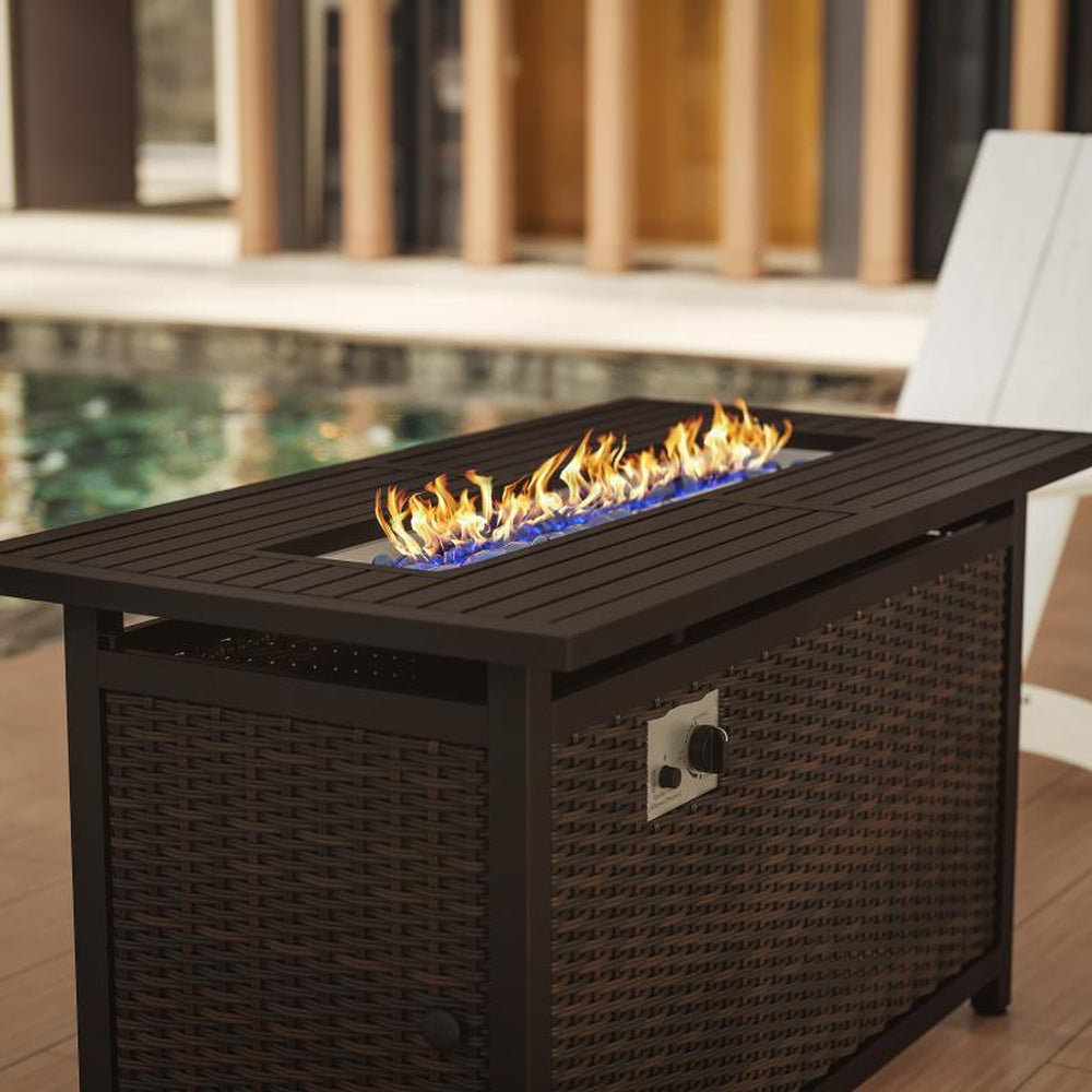 Olympia 45" x 25" Outdoor Propane Fire Pit Table