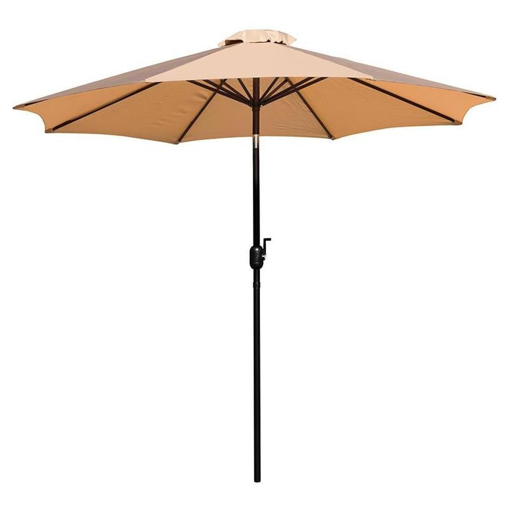 9 ft steel crank and tilt patio umbrella in cafe AreShark for Outdoor, Outdoor Table Umbrella with Push Button Crank, Outdoor Patio Umbrellas with 8 Sturdy Ribs for Market, Garden, Pool (Beige) : Patio porch sanctuary Westin Outdoor 9808151 9 ft.