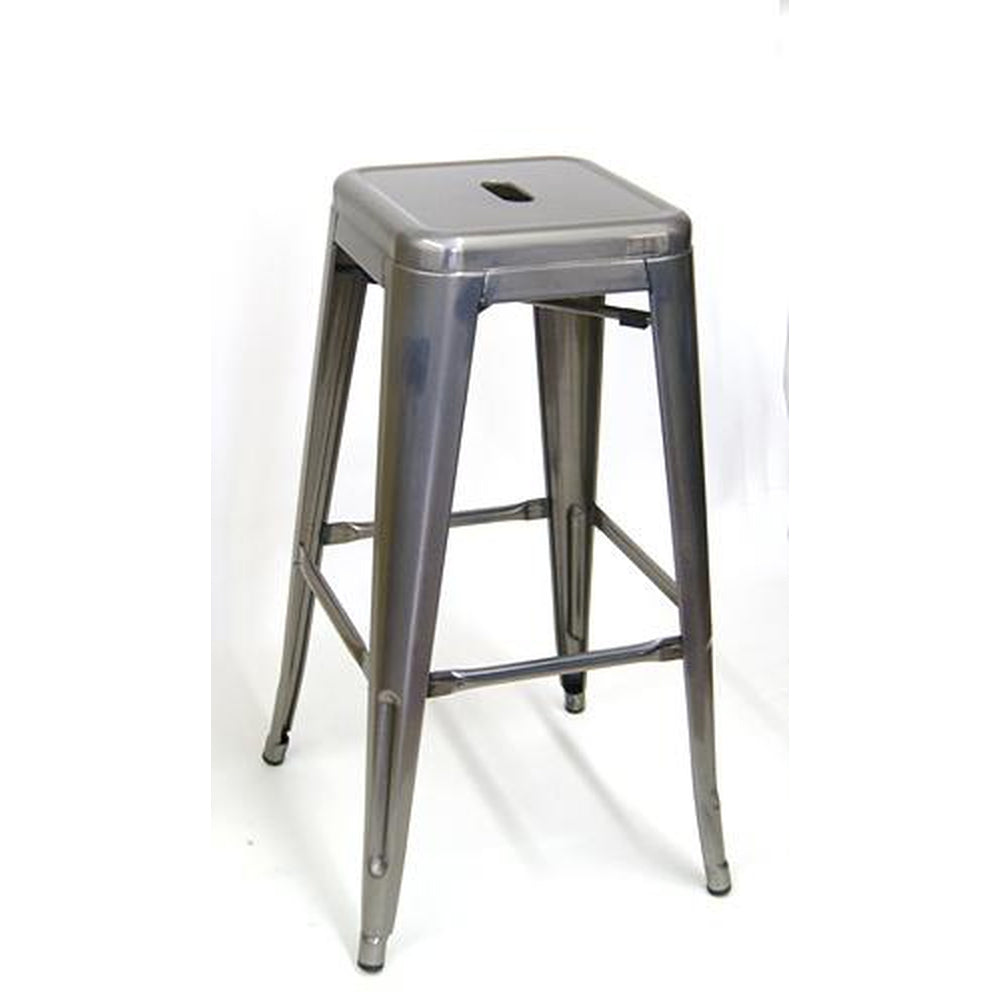tolix style metal bar stool 1