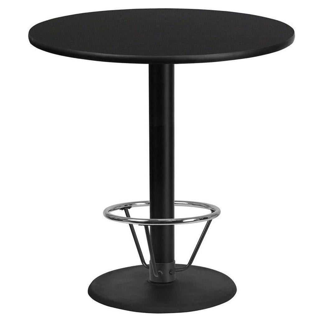42'' Round Laminate Table Top with 24'' Round Bar Height Table