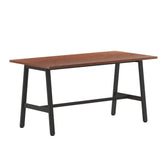Redmond Commercial 60x30 Conference Table with 1" Thick Double Sided Laminate Table Top with PVC Edging and Heavy Duty A-Frame Steel Base, Walnut