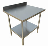 Stainless Steel Work Tables with Backsplash