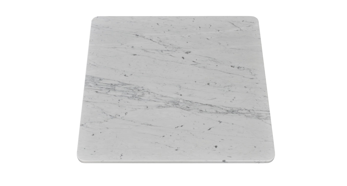 Italian Carrara White Marble Table Top