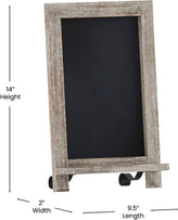 Canterbury 9.5" x 14" Weathered Tabletop Magnetic Chalkboards with Metal Scrolled Legs, Hanging Wall Chalkboards, Countertop Memo Boards, Set of 10