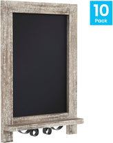 Canterbury 9.5" x 14" Weathered Tabletop Magnetic Chalkboards with Metal Scrolled Legs, Hanging Wall Chalkboards, Countertop Memo Boards, Set of 10