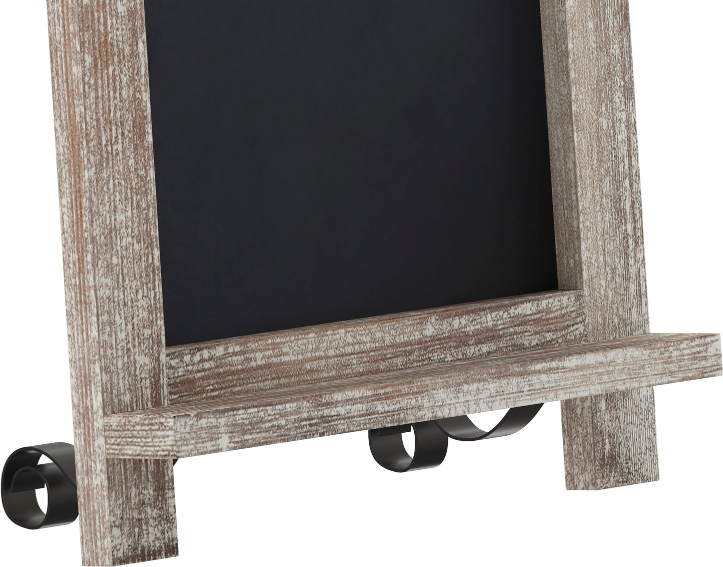 Canterbury 9.5" x 14" Weathered Tabletop Magnetic Chalkboards with Metal Scrolled Legs, Hanging Wall Chalkboards, Countertop Memo Boards, Set of 10