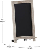 Canterbury 12" x 17" Weathered Tabletop Magnetic Chalkboards with Metal Scrolled Legs, Hanging Wall Chalkboards, Countertop Memo Boards, Set of 10