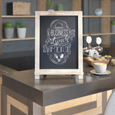 Canterbury 12" x 17" Weathered Tabletop Magnetic Chalkboards with Metal Scrolled Legs, Hanging Wall Chalkboards, Countertop Memo Boards, Set of 10