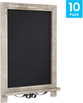 Canterbury 12" x 17" Weathered Tabletop Magnetic Chalkboards with Metal Scrolled Legs, Hanging Wall Chalkboards, Countertop Memo Boards, Set of 10