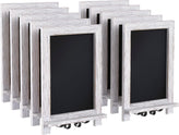 Canterbury 9.5" x 14" Whitewashed Tabletop Magnetic Chalkboards with Metal Scrolled Legs, Hanging Wall Chalkboards, Countertop Memo Boards, Set of 10