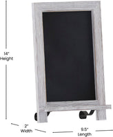 Canterbury 9.5" x 14" Whitewashed Tabletop Magnetic Chalkboards with Metal Scrolled Legs, Hanging Wall Chalkboards, Countertop Memo Boards, Set of 10