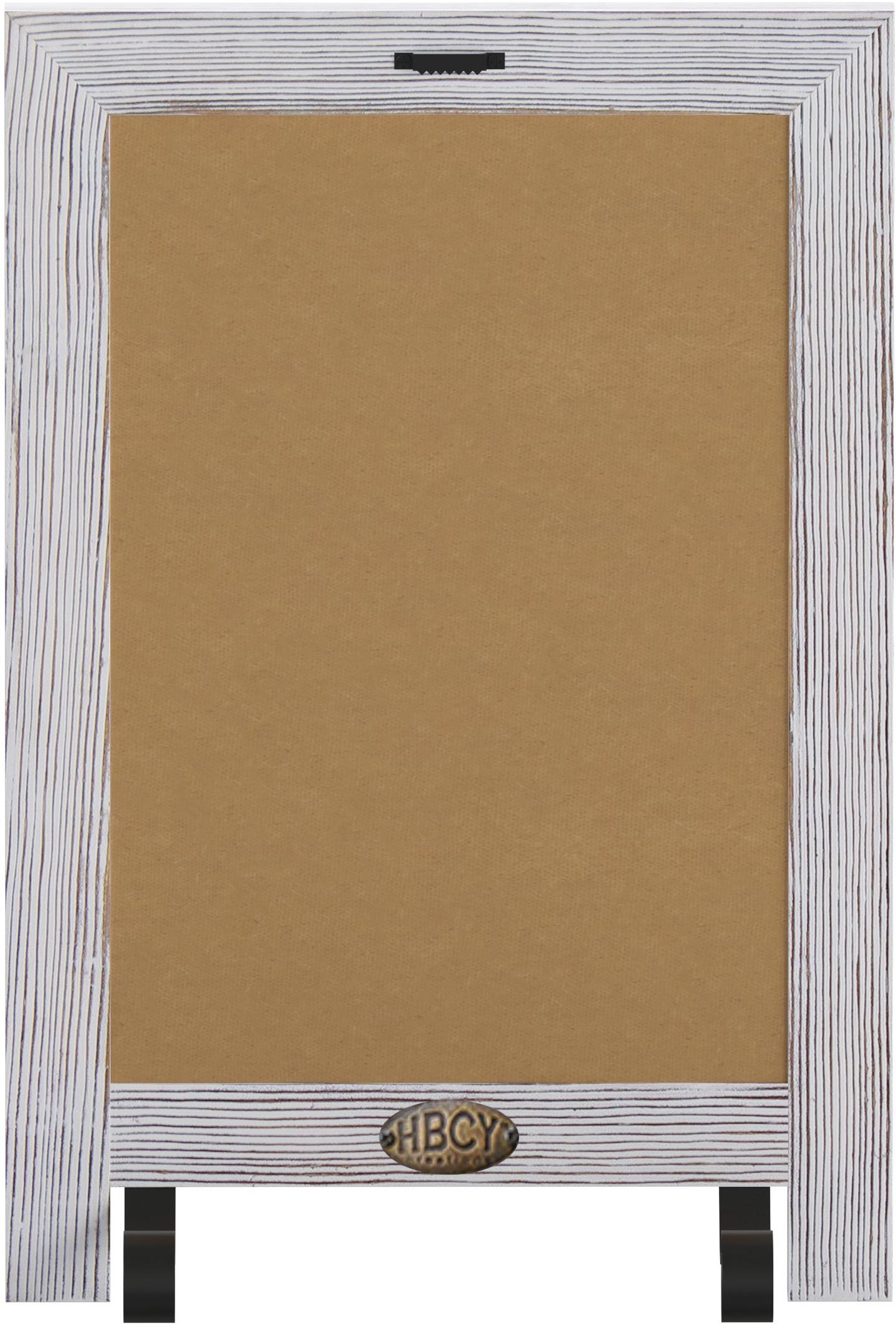 Canterbury 9.5" x 14" Whitewashed Tabletop Magnetic Chalkboards with Metal Scrolled Legs, Hanging Wall Chalkboards, Countertop Memo Boards, Set of 10