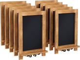 Canterbury 9.5" x 14" Torched Wood Tabletop Magnetic Chalkboards with Metal Scrolled Legs, Hanging Wall Chalkboards, Countertop Memo Boards, Set of 10