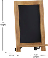 Canterbury 9.5" x 14" Torched Wood Tabletop Magnetic Chalkboards with Metal Scrolled Legs, Hanging Wall Chalkboards, Countertop Memo Boards, Set of 10