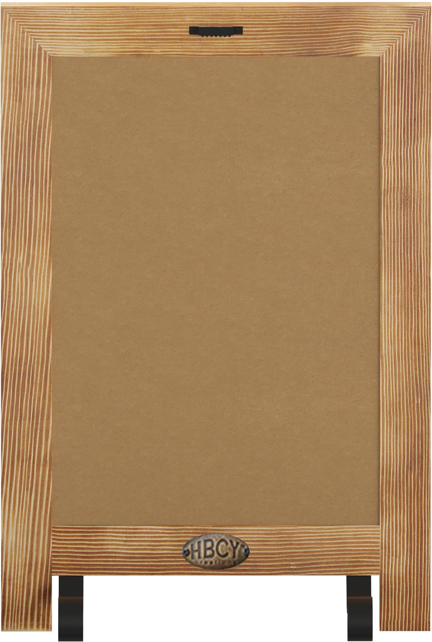 Canterbury 9.5" x 14" Torched Wood Tabletop Magnetic Chalkboards with Metal Scrolled Legs, Hanging Wall Chalkboards, Countertop Memo Boards, Set of 10