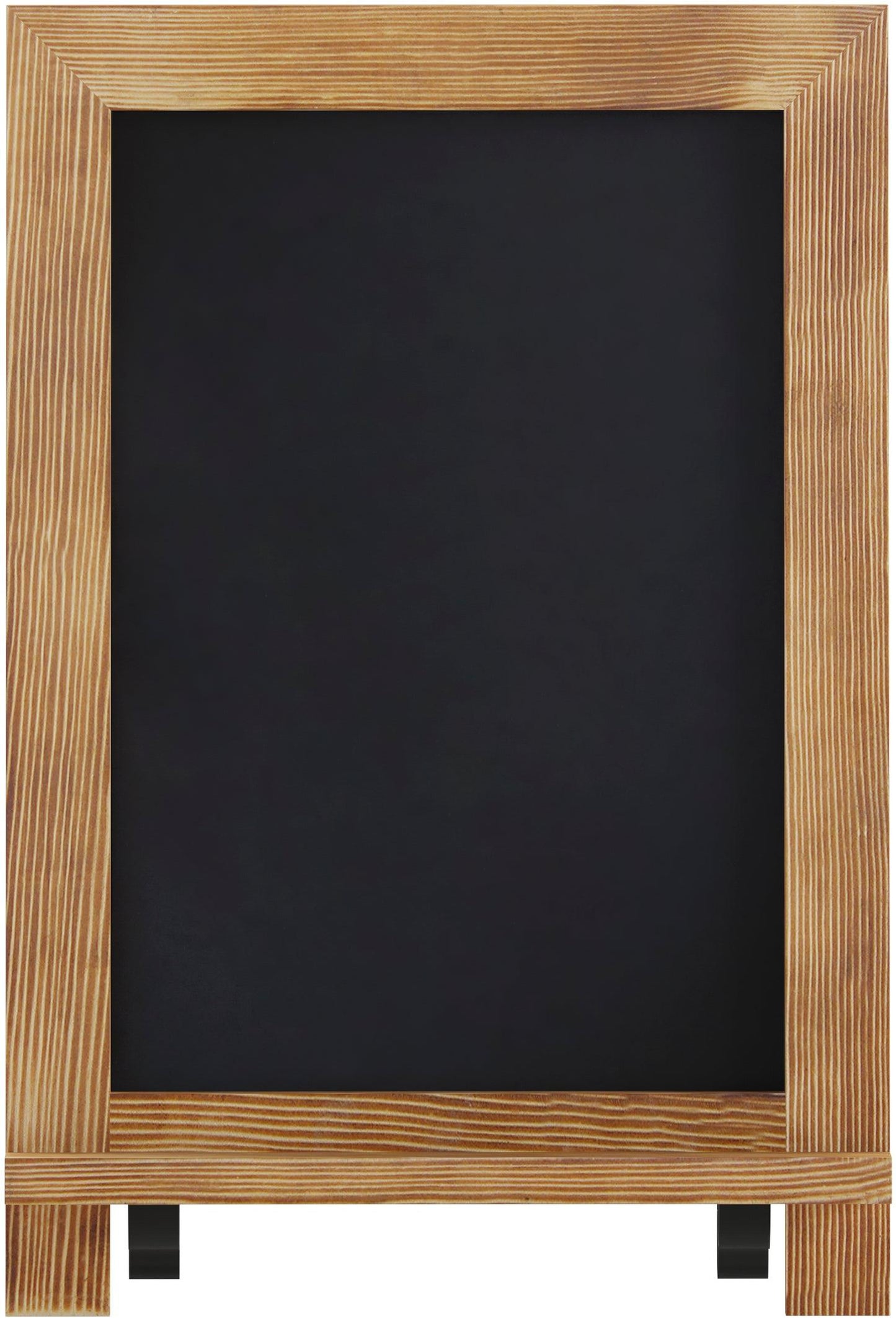 Canterbury 9.5" x 14" Torched Wood Tabletop Magnetic Chalkboards with Metal Scrolled Legs, Hanging Wall Chalkboards, Countertop Memo Boards, Set of 10