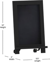 Canterbury 9.5" x 14" Black Tabletop Magnetic Chalkboards with Metal Scrolled Legs, Hanging Wall Chalkboards, Countertop Memo Boards, Set of 10