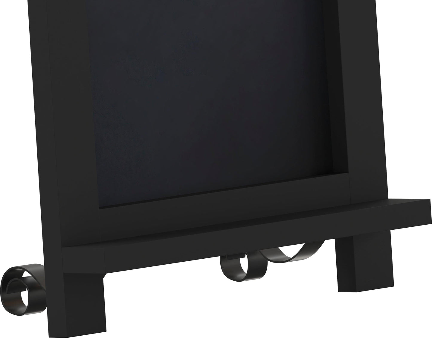 Canterbury 9.5" x 14" Black Tabletop Magnetic Chalkboards with Metal Scrolled Legs, Hanging Wall Chalkboards, Countertop Memo Boards, Set of 10