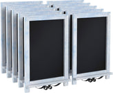 Canterbury 12" x 17" Rustic Blue Tabletop Magnetic Chalkboards with Metal Scrolled Legs, Hanging Wall Chalkboards, Countertop Memo Boards, Set of 10