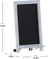 Canterbury 12" x 17" Rustic Blue Tabletop Magnetic Chalkboards with Metal Scrolled Legs, Hanging Wall Chalkboards, Countertop Memo Boards, Set of 10