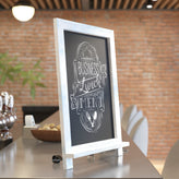 Canterbury 12" x 17" Rustic Blue Tabletop Magnetic Chalkboards with Metal Scrolled Legs, Hanging Wall Chalkboards, Countertop Memo Boards, Set of 10