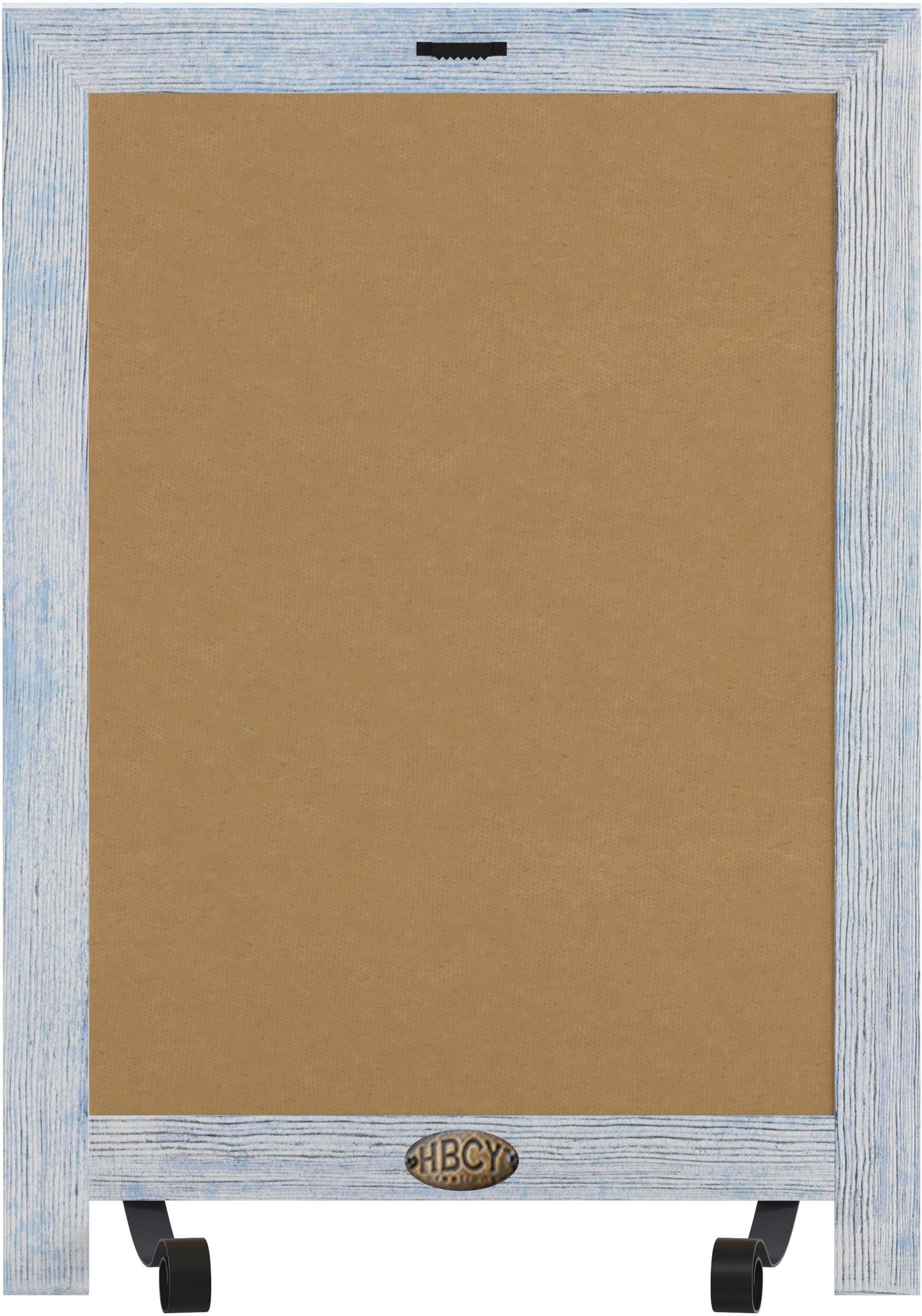 Canterbury 12" x 17" Rustic Blue Tabletop Magnetic Chalkboards with Metal Scrolled Legs, Hanging Wall Chalkboards, Countertop Memo Boards, Set of 10
