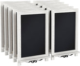 Canterbury 12" x 17" Whitewashed Tabletop Magnetic Chalkboards with Metal Scrolled Legs, Hanging Wall Chalkboards, Countertop Memo Boards, Set of 10