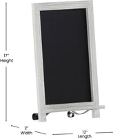 Canterbury 12" x 17" Whitewashed Tabletop Magnetic Chalkboards with Metal Scrolled Legs, Hanging Wall Chalkboards, Countertop Memo Boards, Set of 10