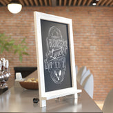 Canterbury 12" x 17" Whitewashed Tabletop Magnetic Chalkboards with Metal Scrolled Legs, Hanging Wall Chalkboards, Countertop Memo Boards, Set of 10