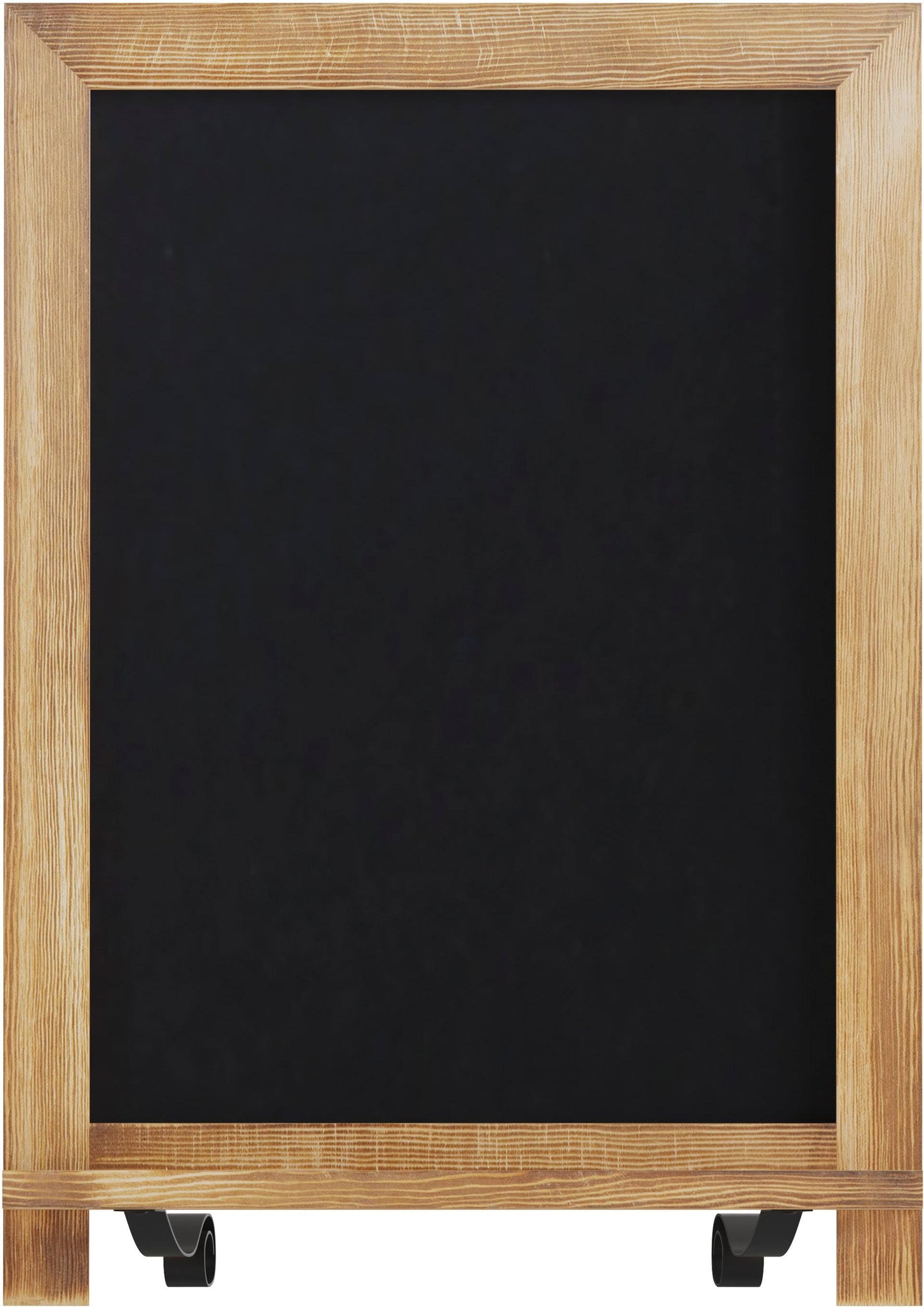 Canterbury 12" x 17" Torched Wood Tabletop Magnetic Chalkboards with Metal Scrolled Legs, Hanging Wall Chalkboards, Countertop Memo Boards, Set of 10