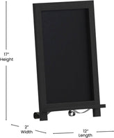 Canterbury 12" x 17" Black Tabletop Magnetic Chalkboards with Metal Scrolled Legs, Hanging Wall Chalkboards, Countertop Memo Boards, Set of 10