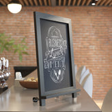 Canterbury 12" x 17" Black Tabletop Magnetic Chalkboards with Metal Scrolled Legs, Hanging Wall Chalkboards, Countertop Memo Boards, Set of 10