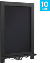 Canterbury 12" x 17" Black Tabletop Magnetic Chalkboards with Metal Scrolled Legs, Hanging Wall Chalkboards, Countertop Memo Boards, Set of 10