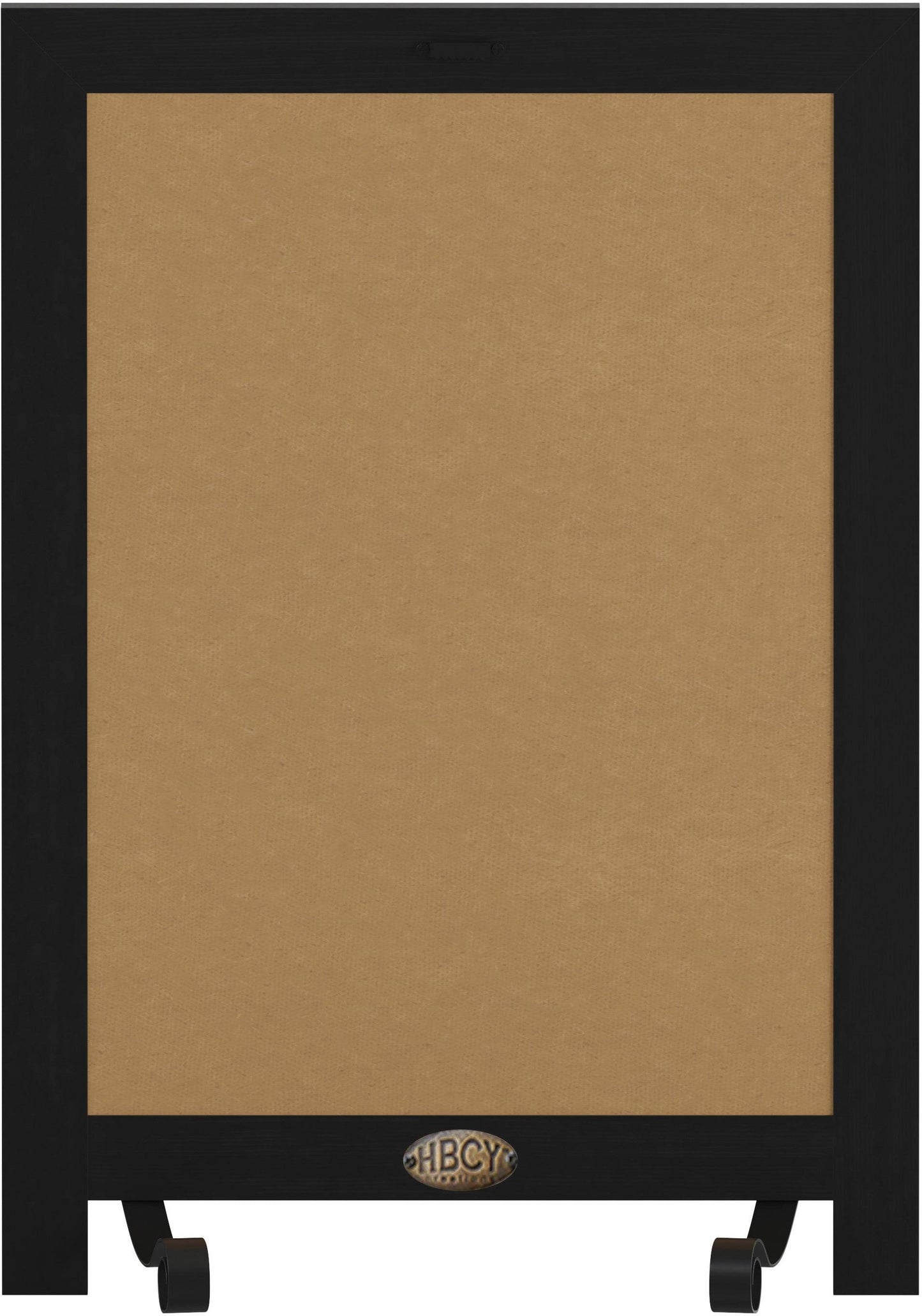 Canterbury 12" x 17" Black Tabletop Magnetic Chalkboards with Metal Scrolled Legs, Hanging Wall Chalkboards, Countertop Memo Boards, Set of 10