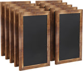 Canterbury 11" x 17" Torched Wood Wall Mount Magnetic Chalkboard Sign, Hanging Wall Chalkboard Memo Board for Home, School, or Business, Set of 10