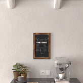 Canterbury 11" x 17" Torched Wood Wall Mount Magnetic Chalkboard Sign, Hanging Wall Chalkboard Memo Board for Home, School, or Business, Set of 10