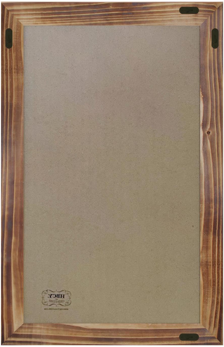 Canterbury 11" x 17" Torched Wood Wall Mount Magnetic Chalkboard Sign, Hanging Wall Chalkboard Memo Board for Home, School, or Business, Set of 10