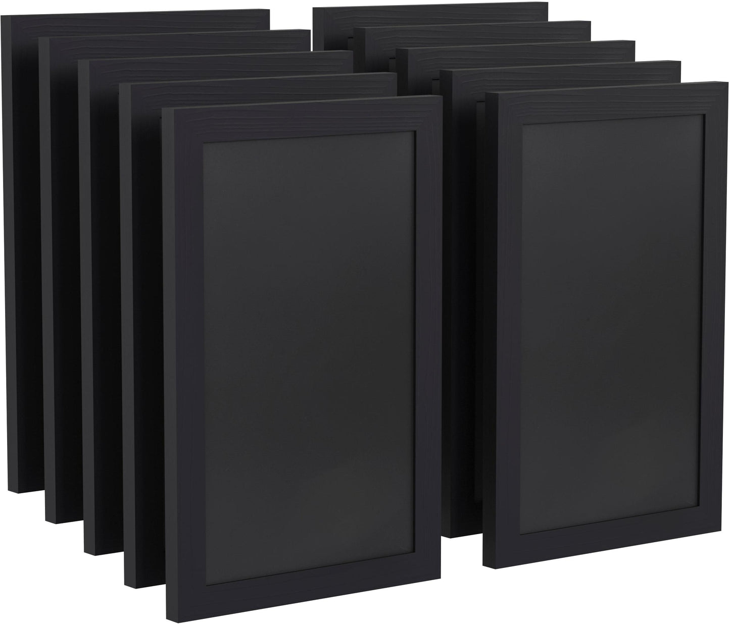 Canterbury 11" x 17" Black Wall Mount Magnetic Chalkboard Sign, Hanging Wall Chalkboard Memo Board for Home, School, or Business, Set of 10