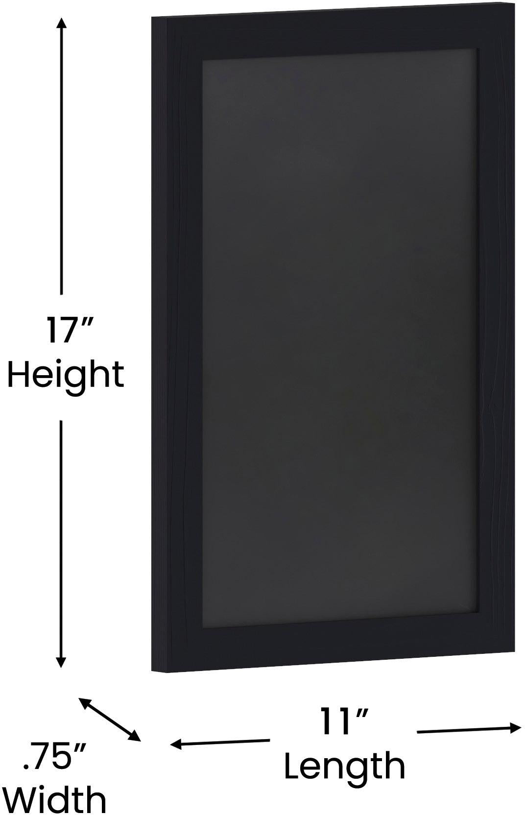 Canterbury 11" x 17" Black Wall Mount Magnetic Chalkboard Sign, Hanging Wall Chalkboard Memo Board for Home, School, or Business, Set of 10