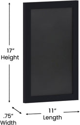 Canterbury 11" x 17" Black Wall Mount Magnetic Chalkboard Sign, Hanging Wall Chalkboard Memo Board for Home, School, or Business, Set of 10