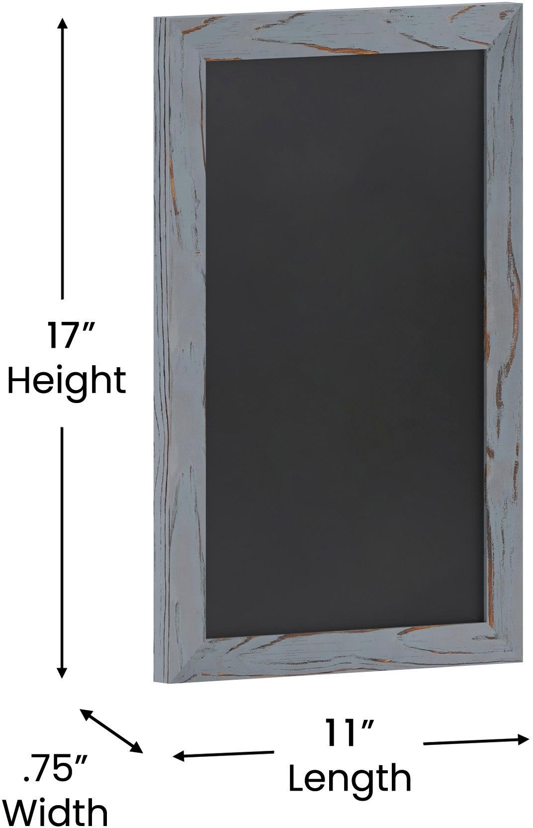 Canterbury 11" x 17" Rustic Gray Wall Mount Magnetic Chalkboard Sign, Hanging Wall Chalkboard Memo Board for Home, School, or Business, Set of 10