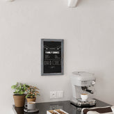Canterbury 11" x 17" Rustic Gray Wall Mount Magnetic Chalkboard Sign, Hanging Wall Chalkboard Memo Board for Home, School, or Business, Set of 10