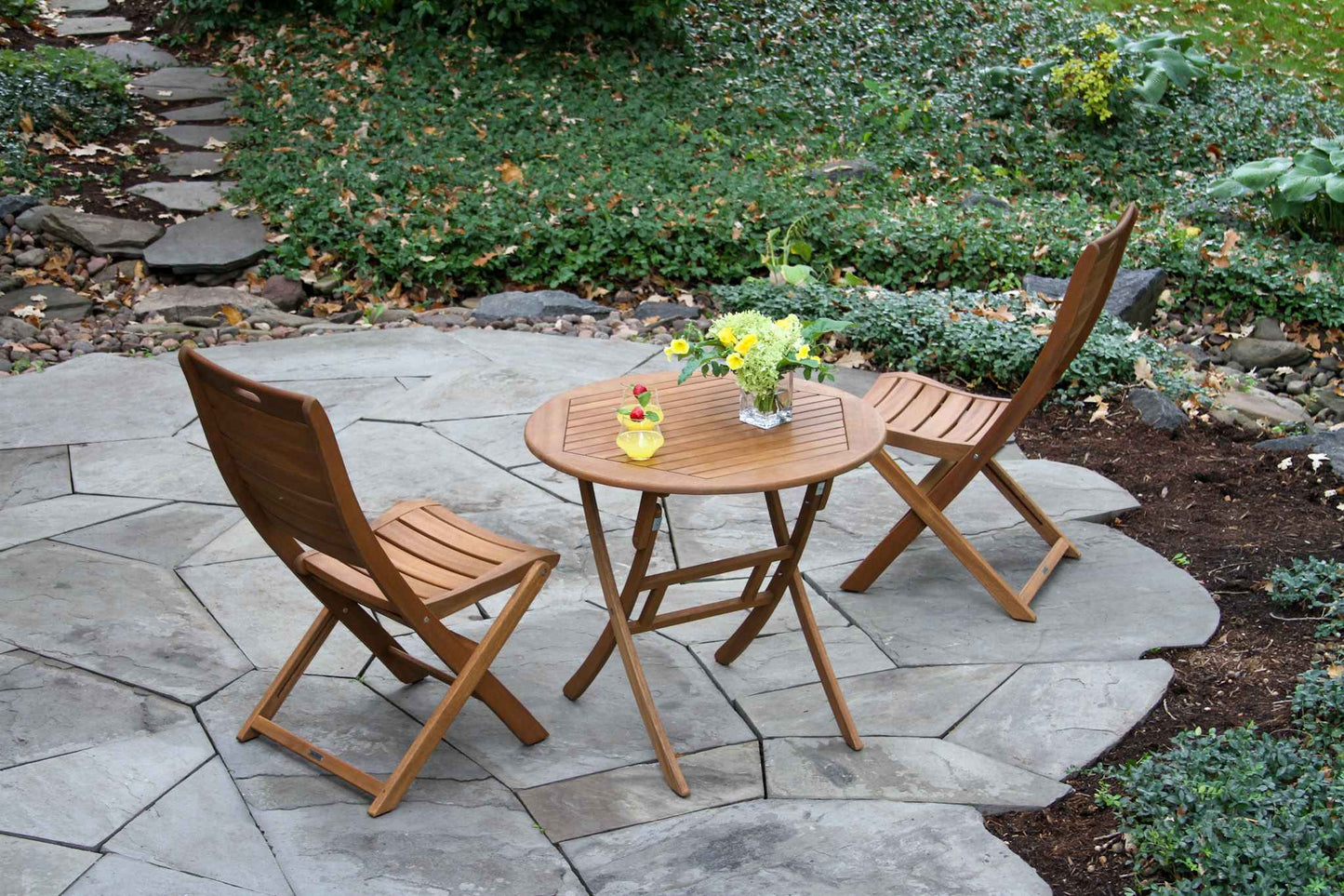 Eucalyptus Folding Outdoor Side Chair